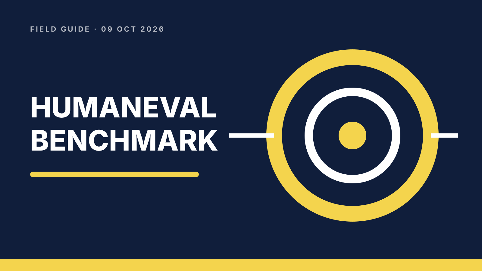 Concentric benchmark target in the Model Press palette